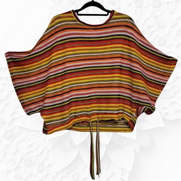 Anthropologie Don’t. Stop. Believing. Multi-Colored Striped Wide Sleeved - Picture 2 of 4